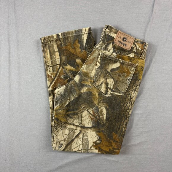 Vintage Wrangler Realtree Pants Mens 30x30 Double Knee Camo Outdoor Hunting - Picture 1 of 7